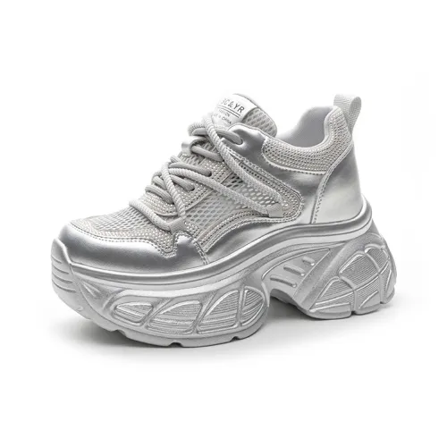 The Mystery Of Glamour Height Increasing Low Top Chunky Sneakers Women's
