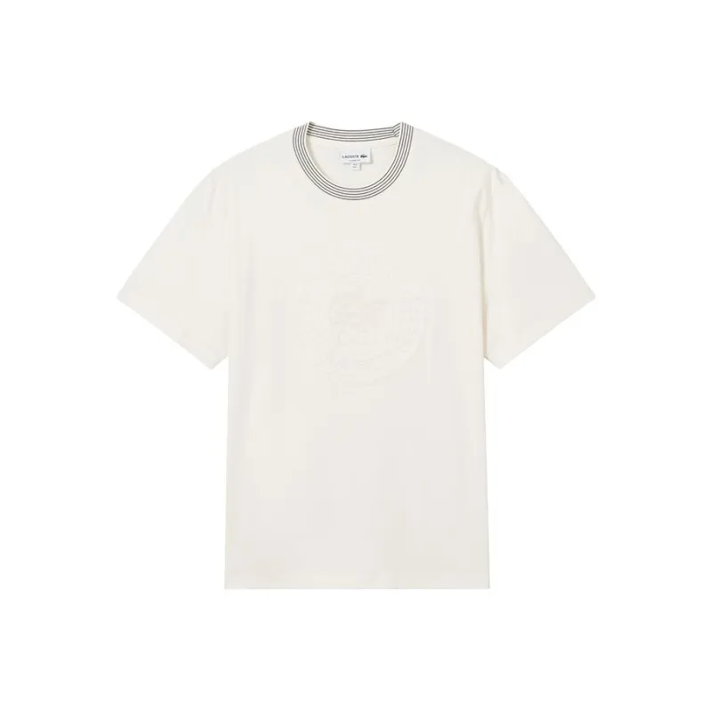 LACOSTE Embroidered Cotton T shirt-0