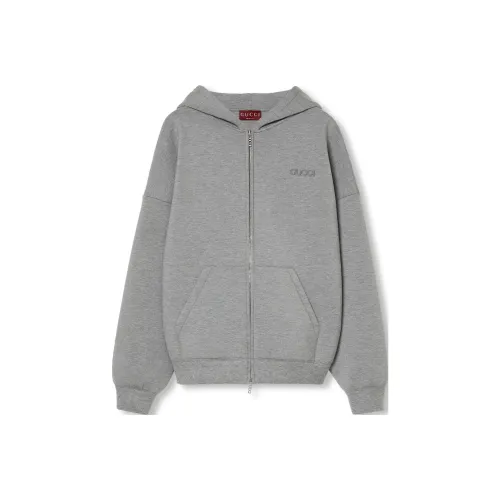 GUCCI Logo Embroidered Jersey Sweatshirt