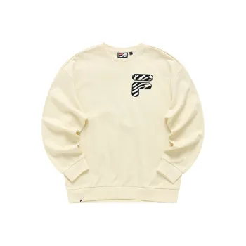 FILA FUSION TOKYO STUDIO Sweatshirts Unisex Antique White Imitation