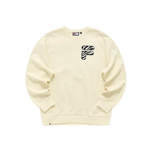 FILA FUSION TOKYO STUDIO Sweatshirts Unisex Antique White Imitation