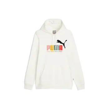 PUMA Hoodie Polaire Multicolore ESS+ Sweatshirt Men's White
