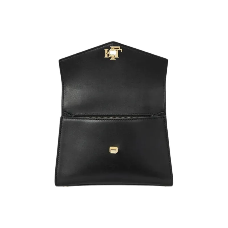 LAUREN RALPH LAUREN Natural Leather One Shoulder Handbag Trumpets Women's Black-4