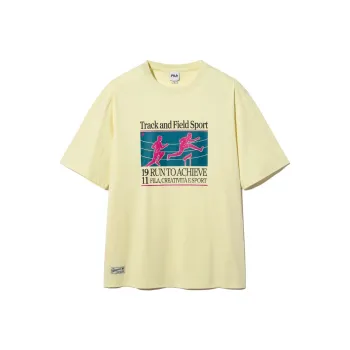 FILA T Shirts Unisex Yellow
