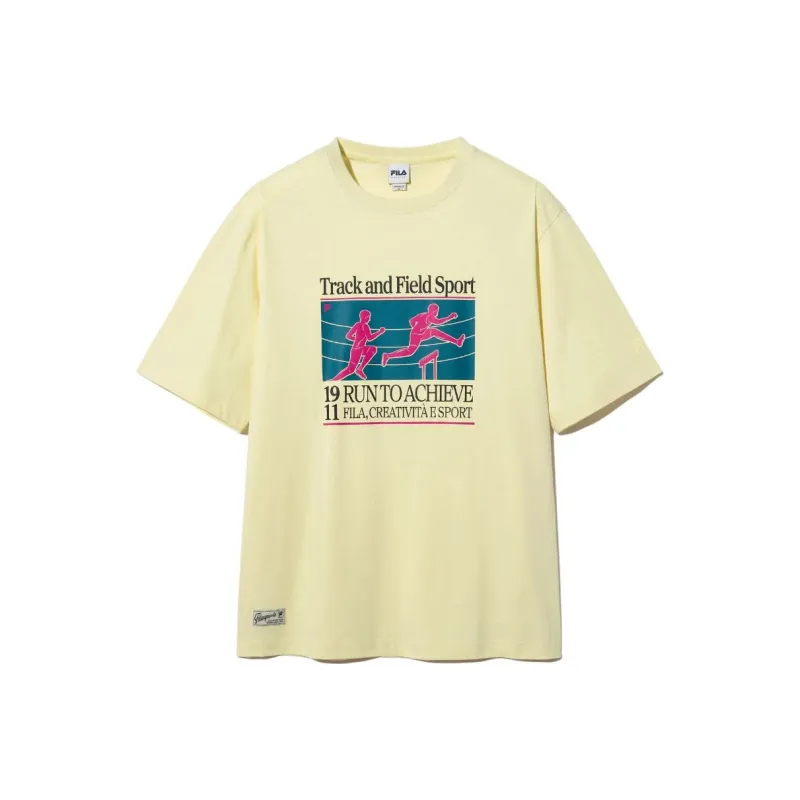 FILA T Shirts Unisex Yellow-0