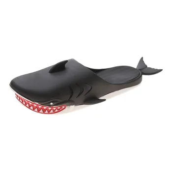 JINGEYU Individual Quirky Shark Slippers Parent And Kid Couple Closed Toe Slippers Summer Cartoon Beach Shoes