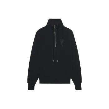 AMIPARIS Ami De Coeur Half Zip Boxy Fit Sweatshirt