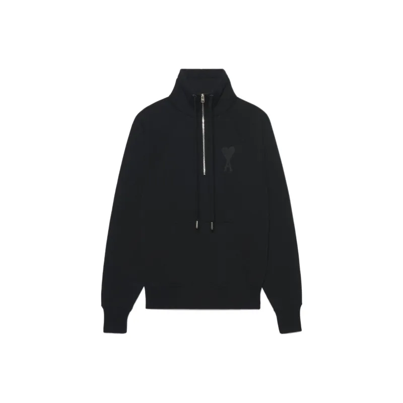 Ami Tonal Big Zip Sweat-0
