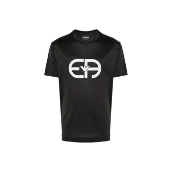 EMPORIO ARMANI Logo print Crew neck T shirt
