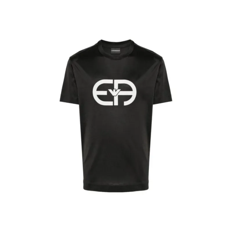EMPORIO ARMANI Logo print Crew neck T shirt-0