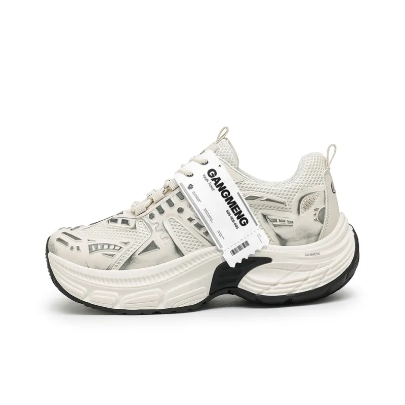 Hong Kong Meng Anti Slip And Wear Resistant Height Increasing Low Top Chunky Sneakers Men's-6