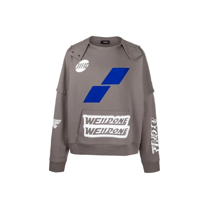 WE11DONE Logo print Cotton Jumper-0
