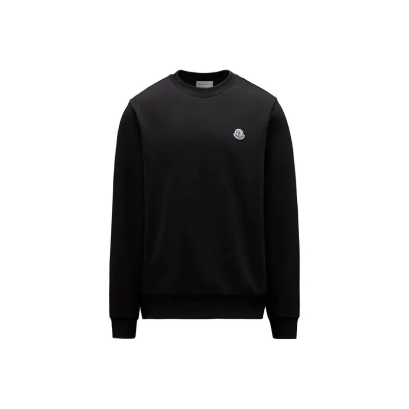 Moncler Logo Patch Sweatshirt Men's Black-0