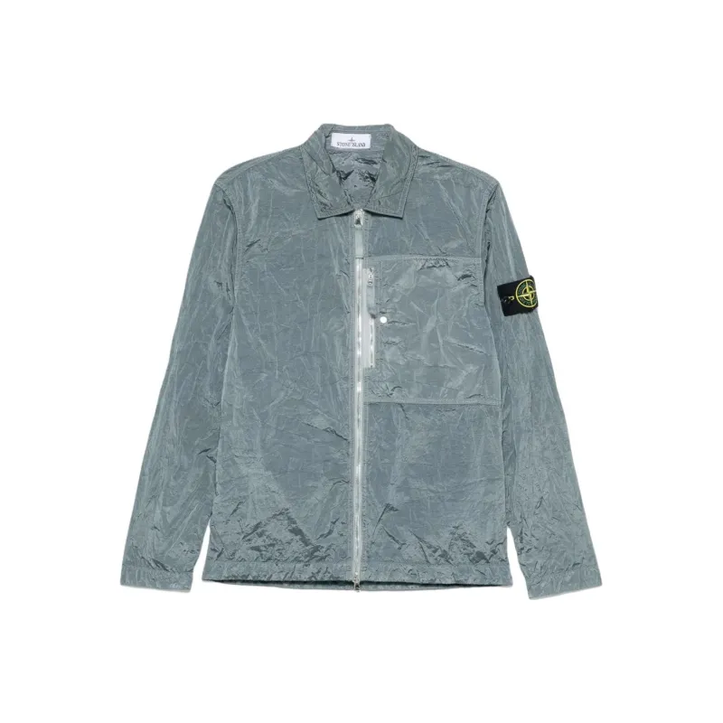 STONE ISLAND Crinkled Shirt Jacket-0