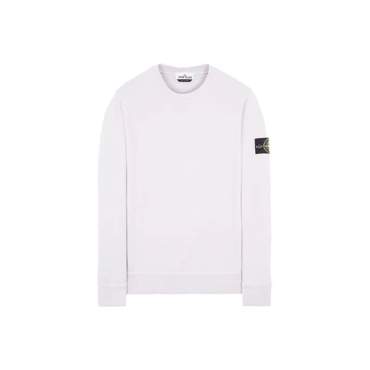 STONE ISLAND Garment Dyed Cotton Fleece Crewneck-0