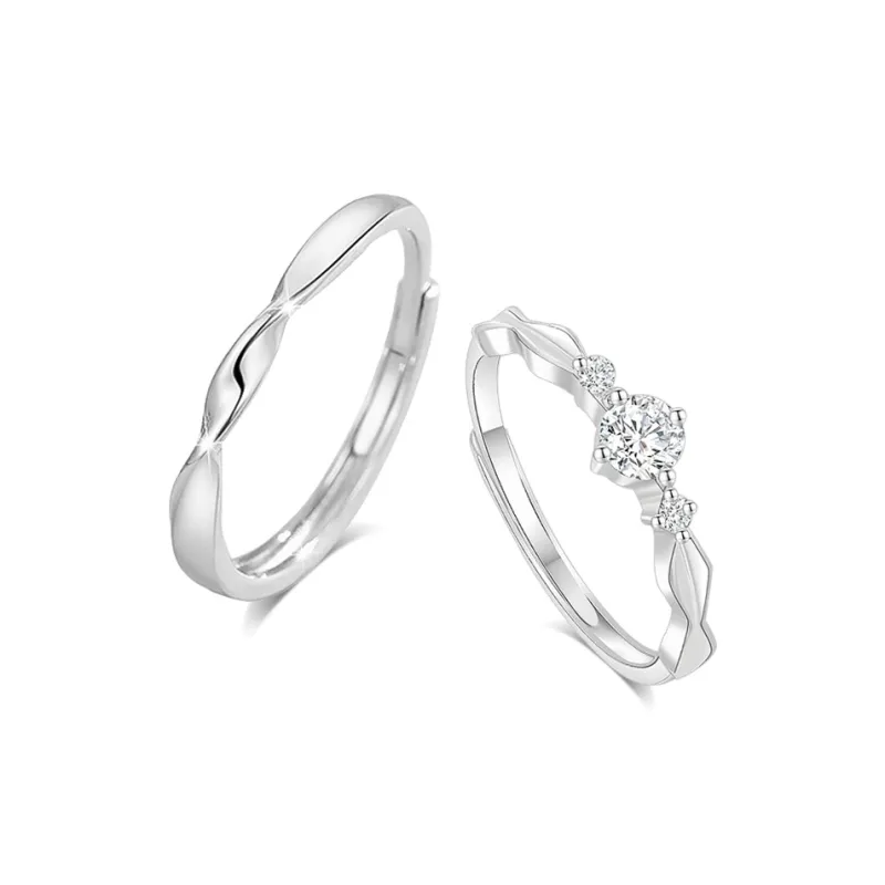 BLANK IN BLANK Sterling Silver Rings Unisex-0