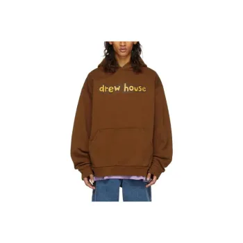 Drew House Letter Logo Series Sweatshirts Unisex Brown