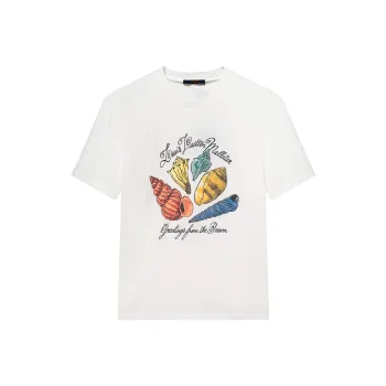 LOUIS VUITTON Printed Short Sleeved Cotton T Shirt