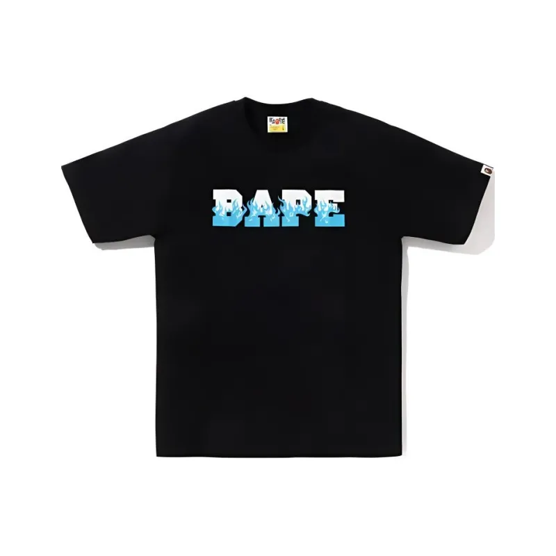 A BATHING APE Flame Bape Logo Tee-0