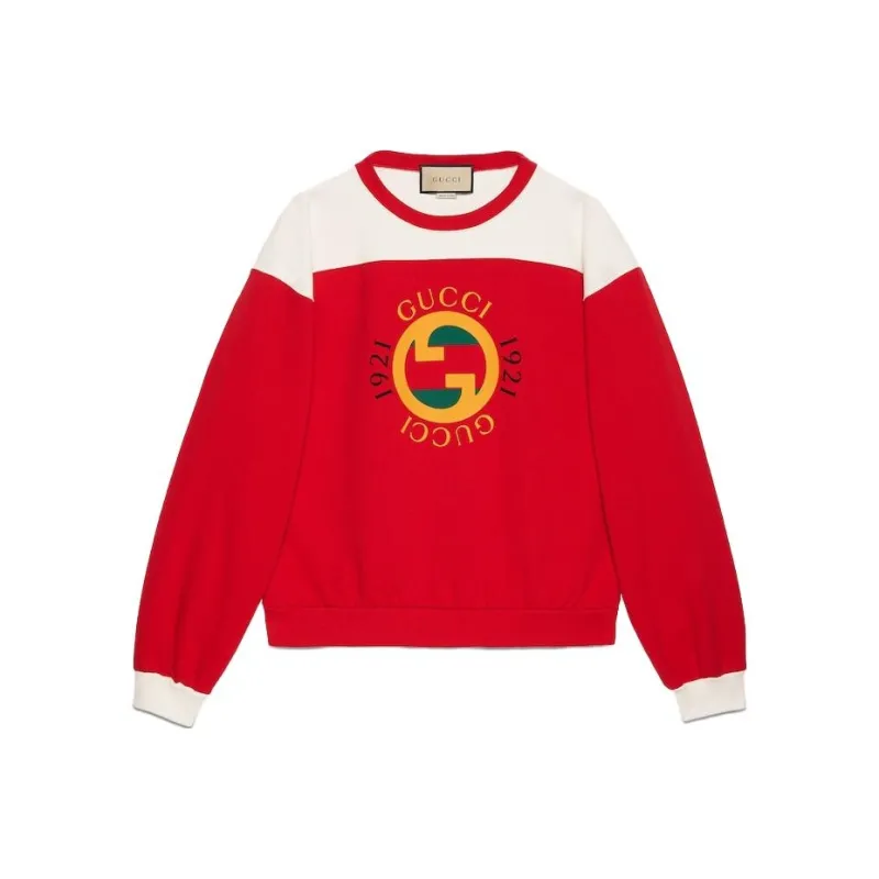 GUCCI Interlock 1921 Logo Crewneck-0