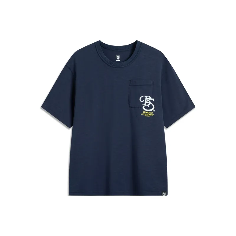 LiNing T Shirt Men's Dark Marine Blue-0