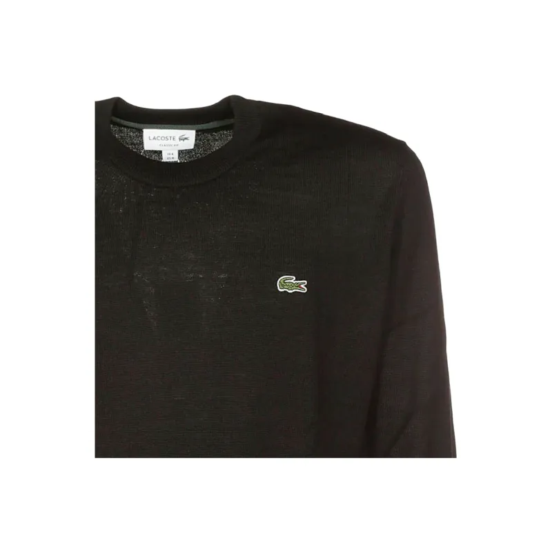 LACOSTE Fitted Knitwear Men's Black-3