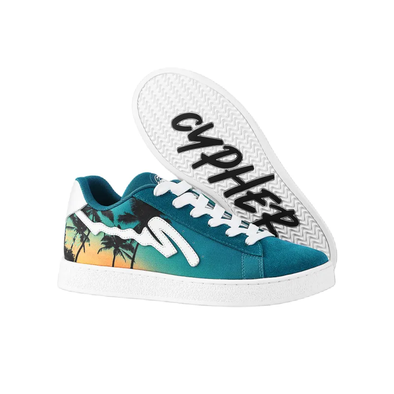 Cypher Seventy Sefsa Leowalk Low Top Skateboard Shoes Unisex Peacock Green-4