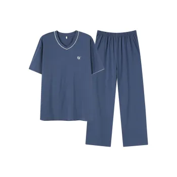 FENTENGCARE Pajama Set Men's Dodger Blue