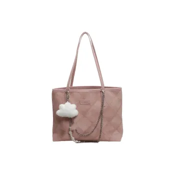 LUVISTRUE PU Handbag Shoulder Bag Tote Regular Women's Ecru Black/Blue/Pink