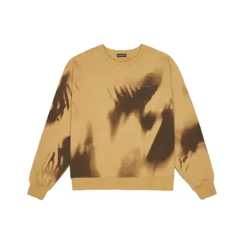 Randomevent Crew Neck Loose Fit Sweatshirt Unisex Yellow