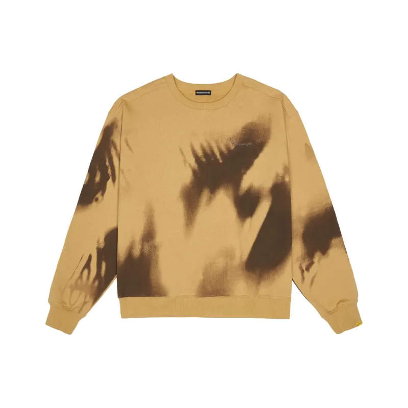 Randomevent Crew Neck Loose Fit Sweatshirt Unisex Yellow-0