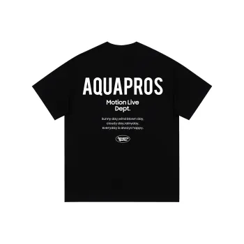 AQUAPROS T Shirts Unisex Black