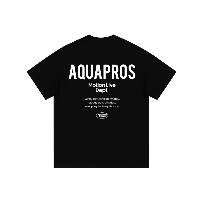 AQUAPROS T Shirts Unisex Black-0