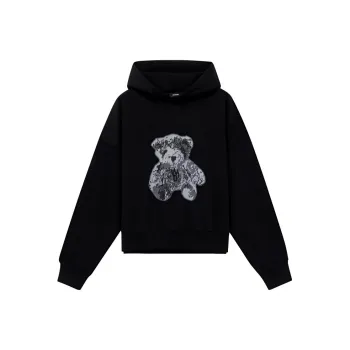 WE11DONE Teddy Bear print Cotton Hoodie