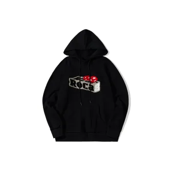 ROCAWEAR DIXIA8YINGLI Hooded Loose Fit Sweatshirt Unisex Black