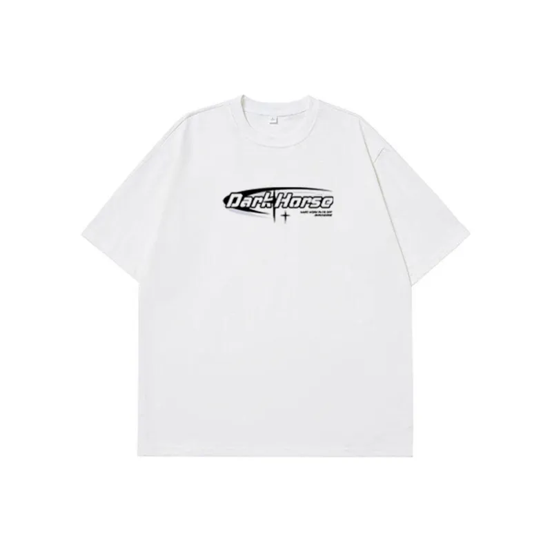 DARK HORSE Vintage Print Heavyweight Short Sleeved T Shirt Unisex-0