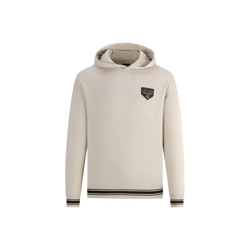 ARMANI EXCHANGE Striped Detailing Drawstring Hoodie-0