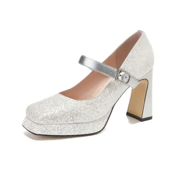 Than Than Me Chunky Heel High Heels Women's