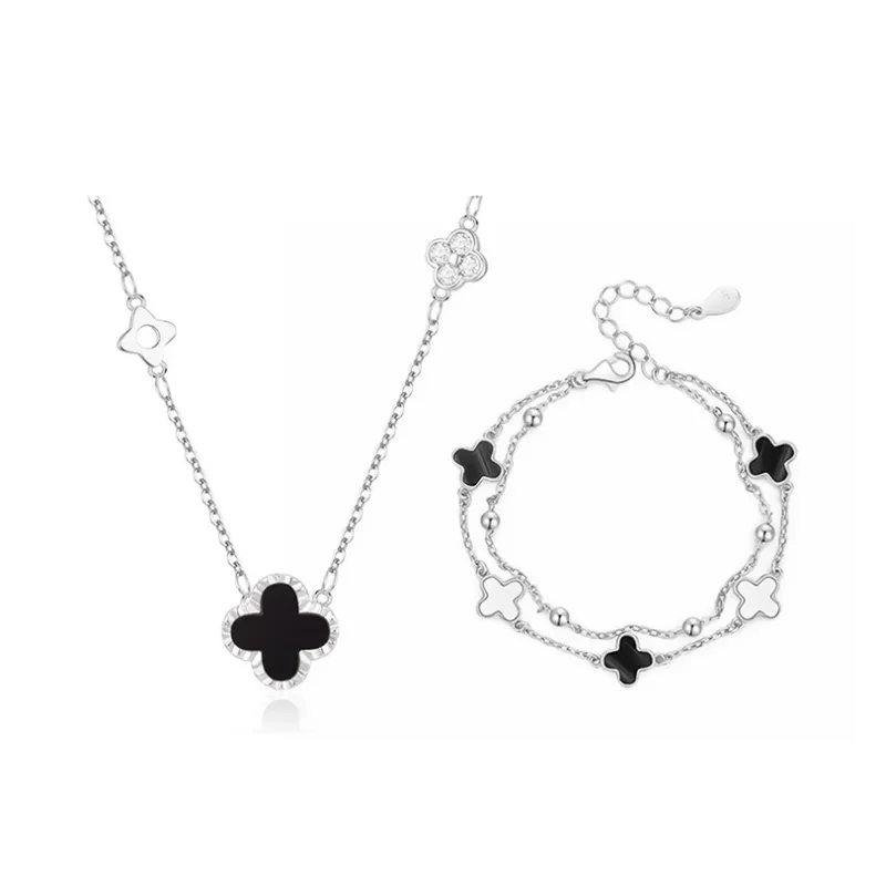 JOLLY NOTE Niche Design Double Layer Layering Adjustable Good Luck Bracelets Women's-5