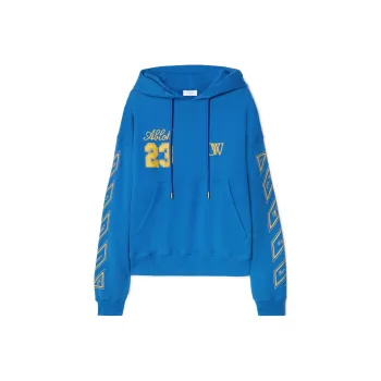 OFF WHITE Logo Printed Drawstring Hoodie