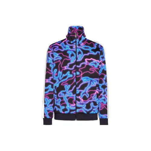 Valentino All Over Neon Camou Print Zip Sweatshirt
