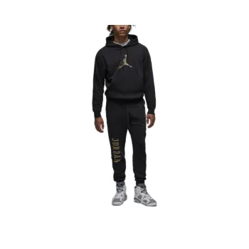 Jordan Fleece Pullover Hoodie Sweatshirt Unisex Black
