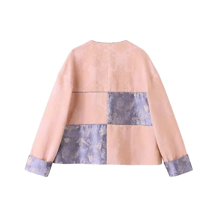 Mapping Cropped Coats Women's Pink-1