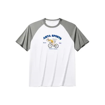 CHAOJIANTA T Shirt Men's Snowflake White/Cosmic Gray