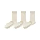 [3 Pack/Mesh Ruffle]3 Pack Milk White, Individually Packaged
