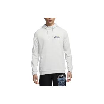 Nike Dri FIT Hooded Fitness Pullover Sweatshirt Men's White