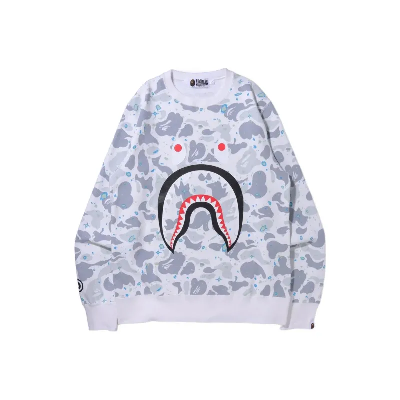 A BATHING APE Space Camo Shark Crewneck-2