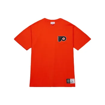 Mitchell & Ness Philadelphia Flyers Premium Pocket T Shirt Men's Orange