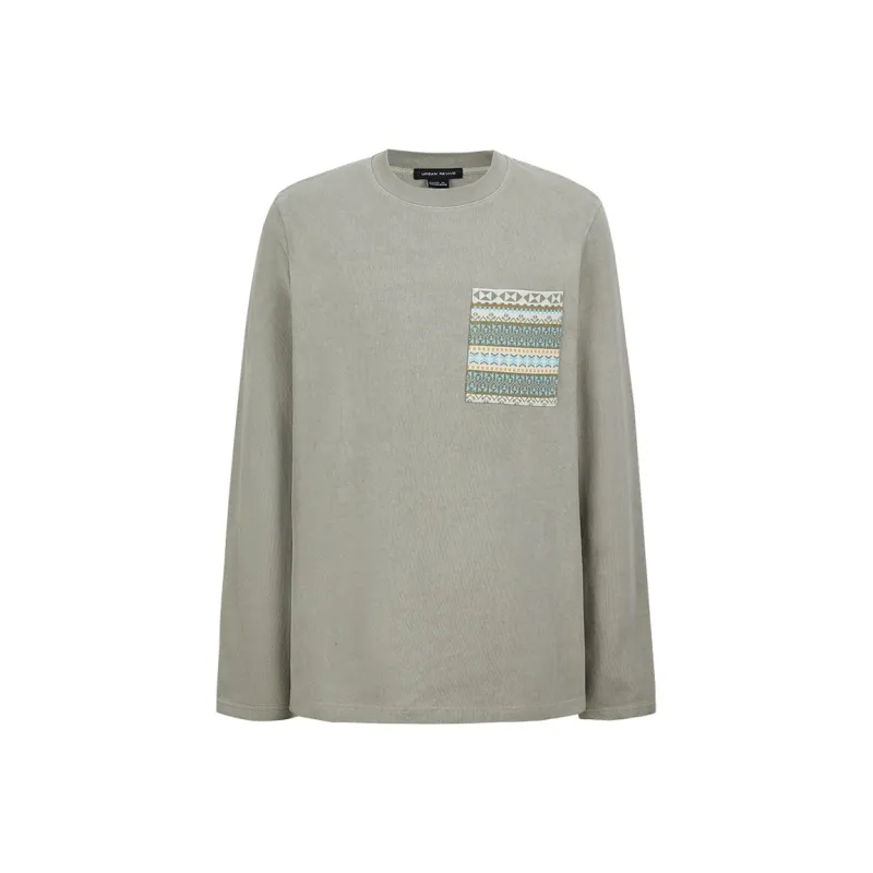 URBAN REVIVO T-Shirt Men's Khaki Green-0