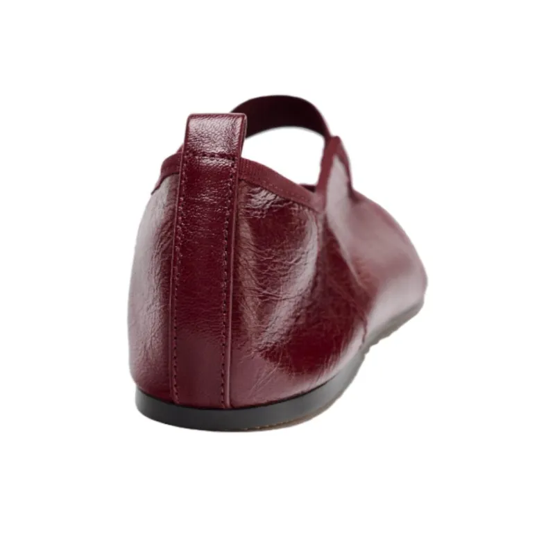 ZARA Casual Single Shoes 0.5cm Women's Red-4